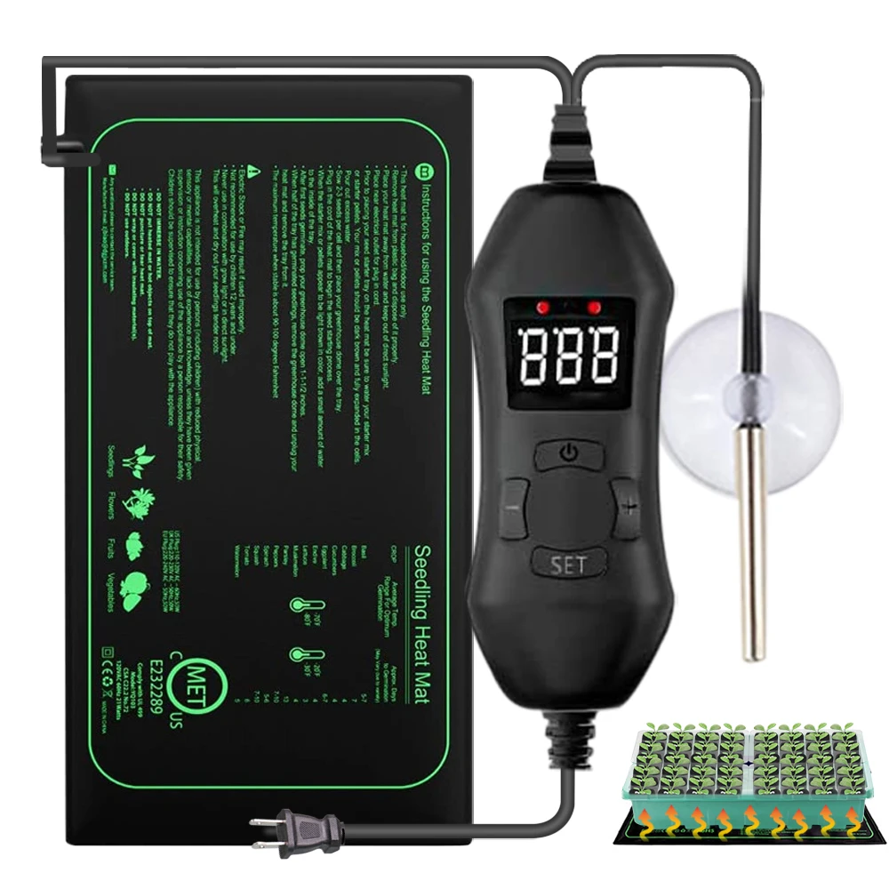 Seedling Heat Pad - 조절식 온도조절기 묘목 난방 매트, 실내