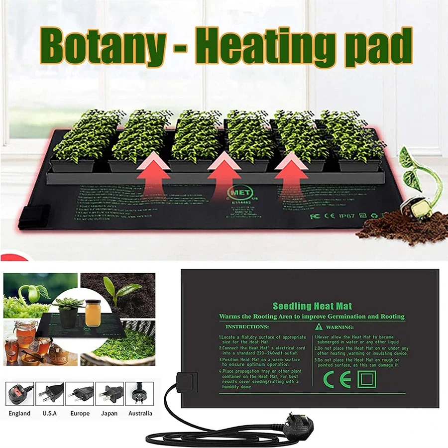 4 크기 220V EU 플러그 묘목 열 매트 방수 수경 - Seedling Heat Pad 리뷰 및 가격