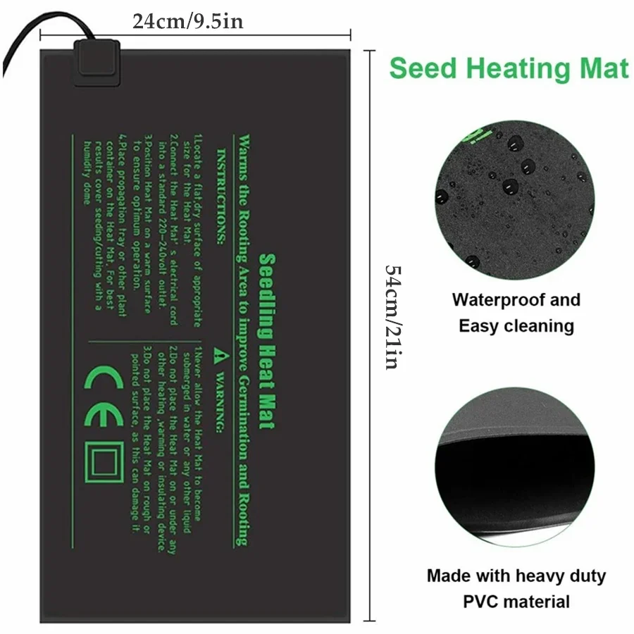 4 크기 220V EU 플러그 묘목 열 매트 방수 수경 - Seedling Heat Pad 리뷰 및 가격
