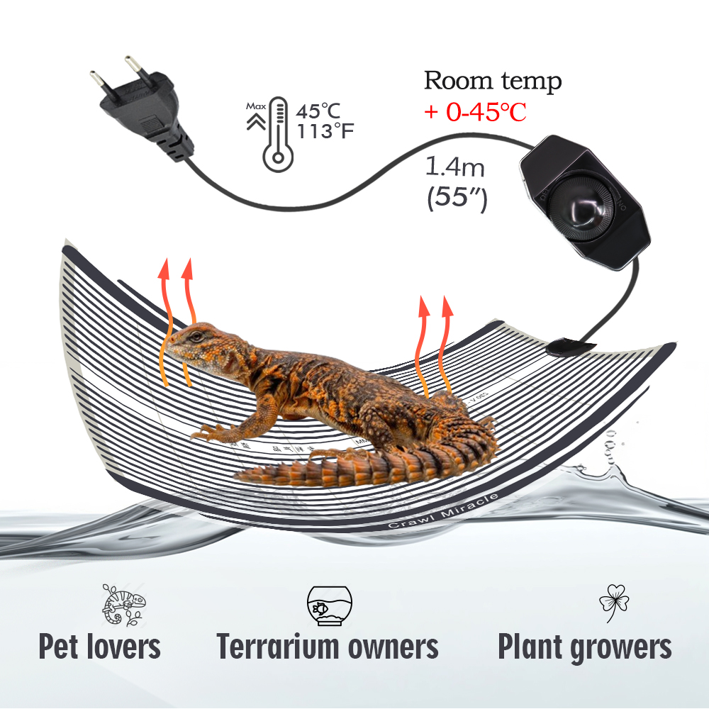 온도 조절식 온도 조절기가 있는 그래핀 파충류 난방 매 - Seedling Heat Pad 리뷰 및 가격