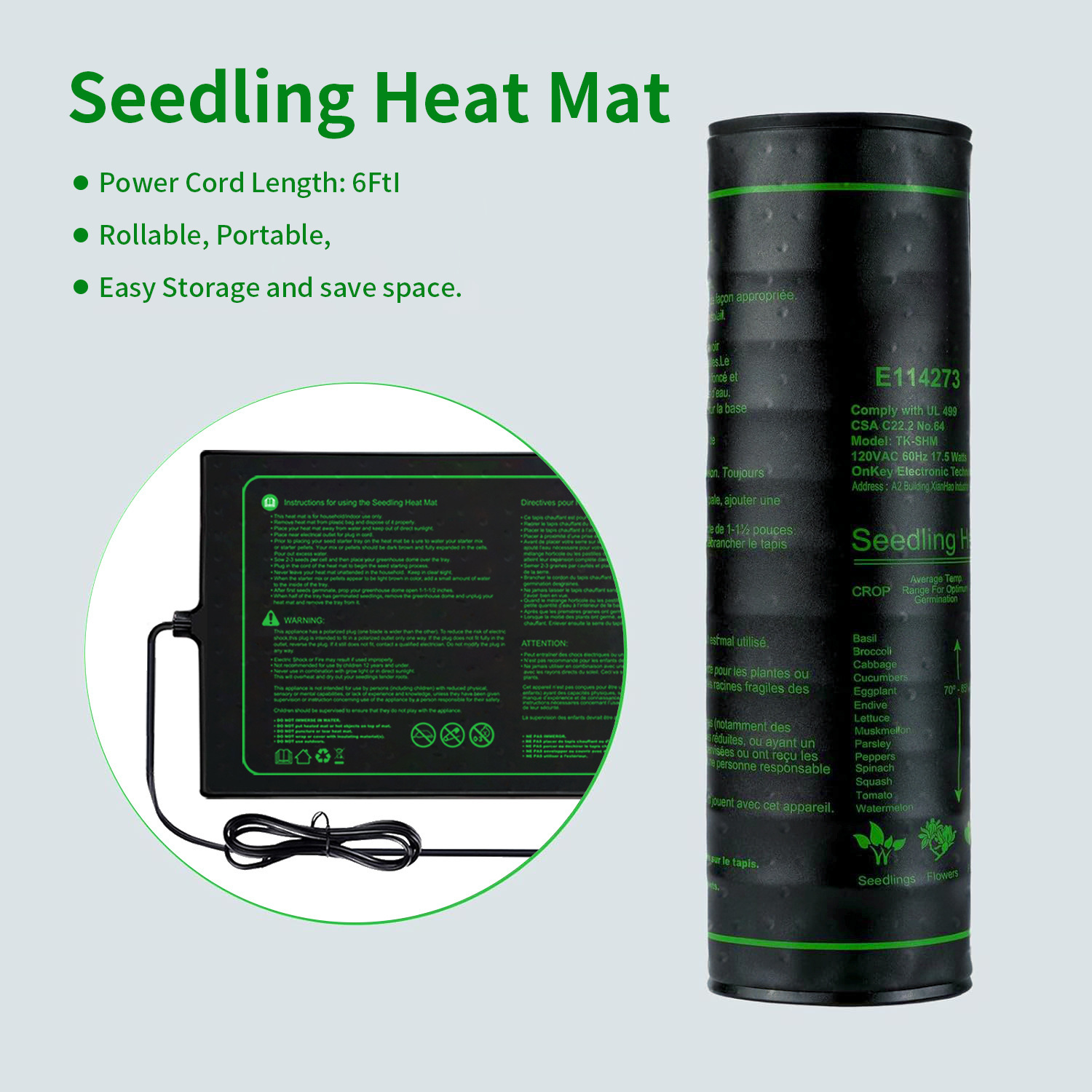 두 개 묶음 20x10인치 묘목 히트 매트 방수 식물  - Seedling Heat Pad 리뷰 및 가격